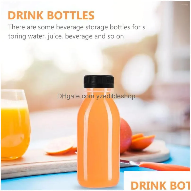 water bottles milk juice bottle drink storage durable practical beverage glass container with lid