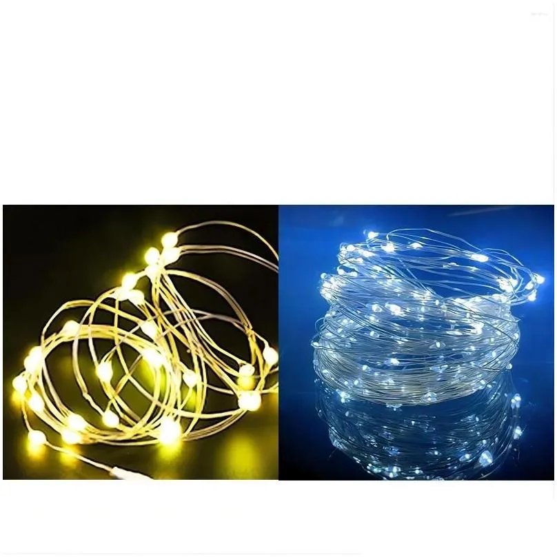 Led Strings Strings 2Pcs 5M Copper Wire Led String Lights Christmas Decoration 2024 Usb Holiday Event Party Festoon Light Outdoor Ligh Dhqan