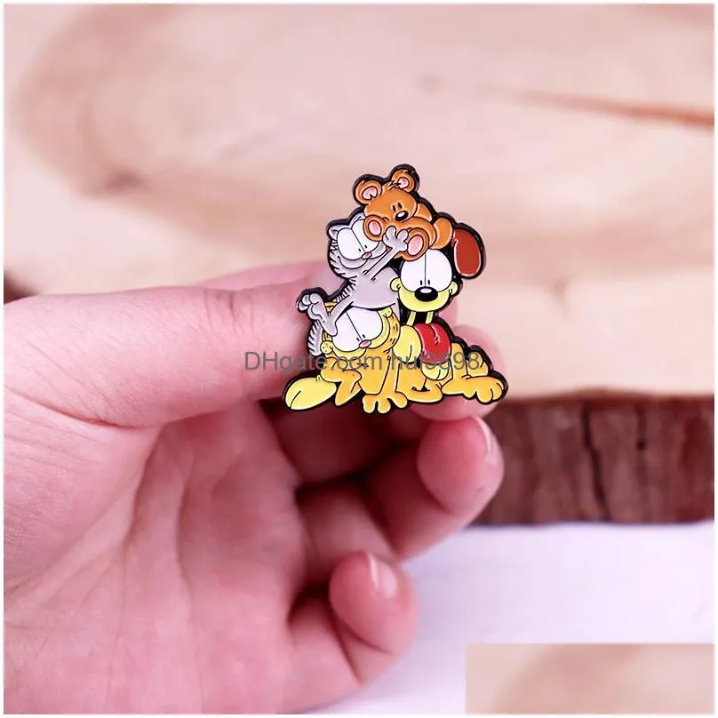 cats friends movie film quotes badge cute anime movies games hard enamel pins collect cartoon brooch backpack hat bag collar lapel badges