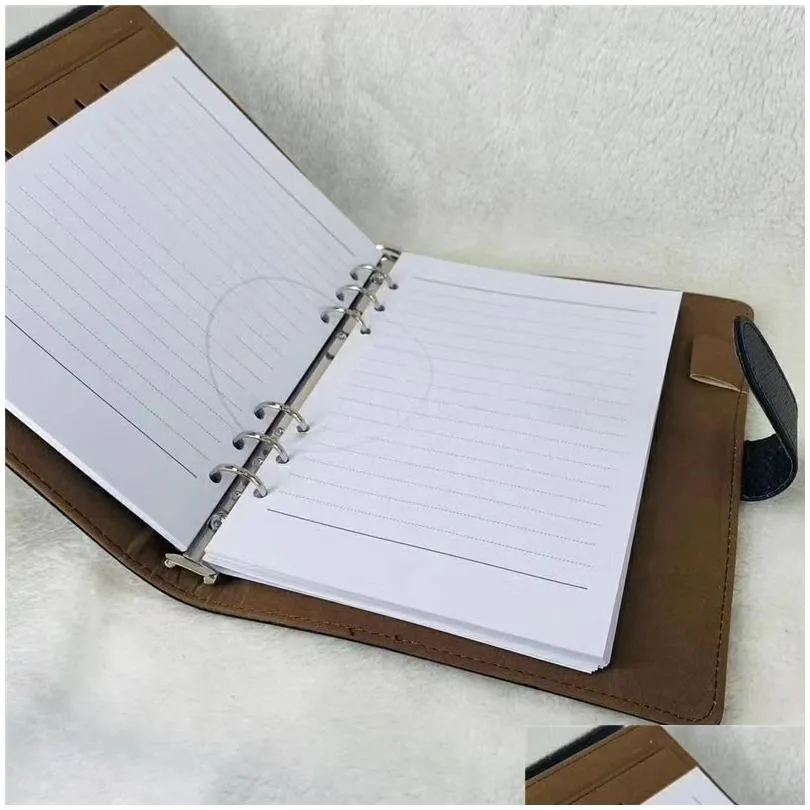 Notepads Wholesale Classic Notepads Black /Brown Leather Er Agenda Handmade Note Book Luxurs Periodical Diary Business Notebook A5 Dro Dhlyp