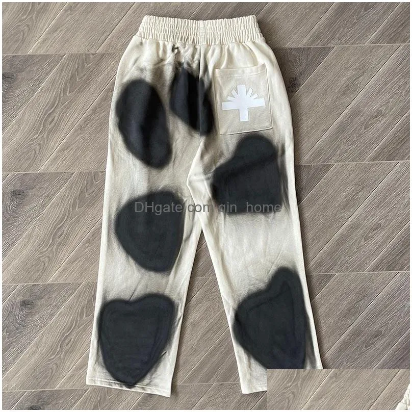 graffiti apricot pants men women pants jogger sweatpants 1 quality terry trouser