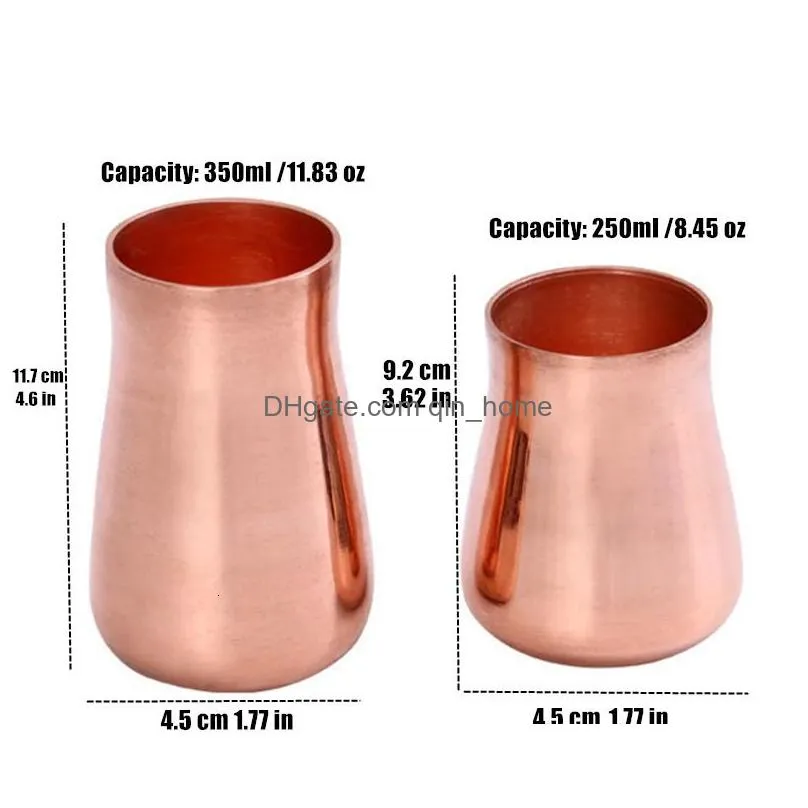 mugs handcrafted pure copper beer milk mug creative vintage thickened moscow water 350 ml breakfast cup drinkware tableware 231013