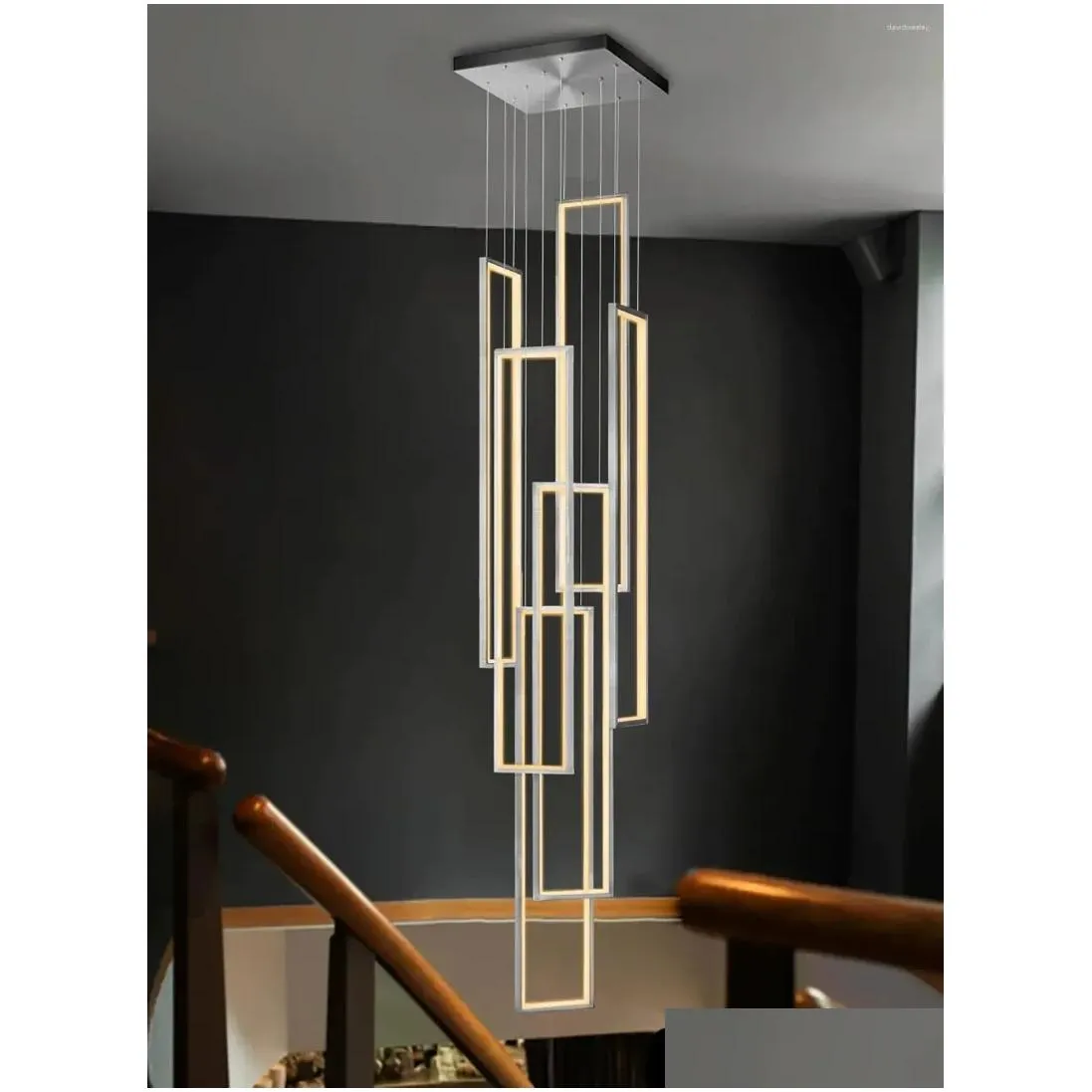 chandeliers modern led chandelier black large contemporary for staircase dimmable flush mount high ceiling with remote