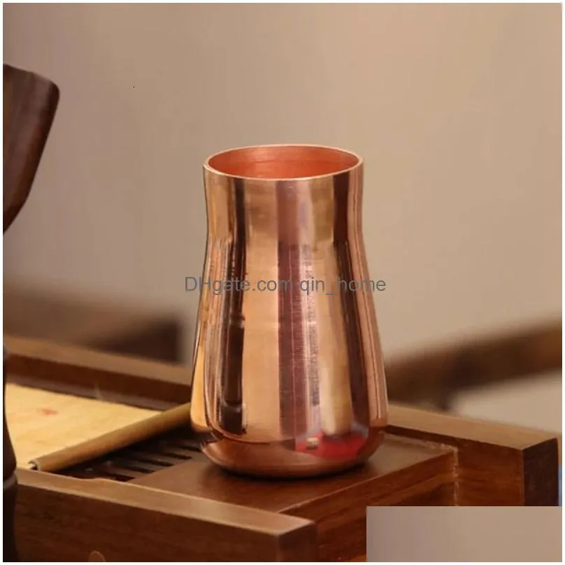 mugs handcrafted pure copper beer milk mug creative vintage thickened moscow water 350 ml breakfast cup drinkware tableware 231013