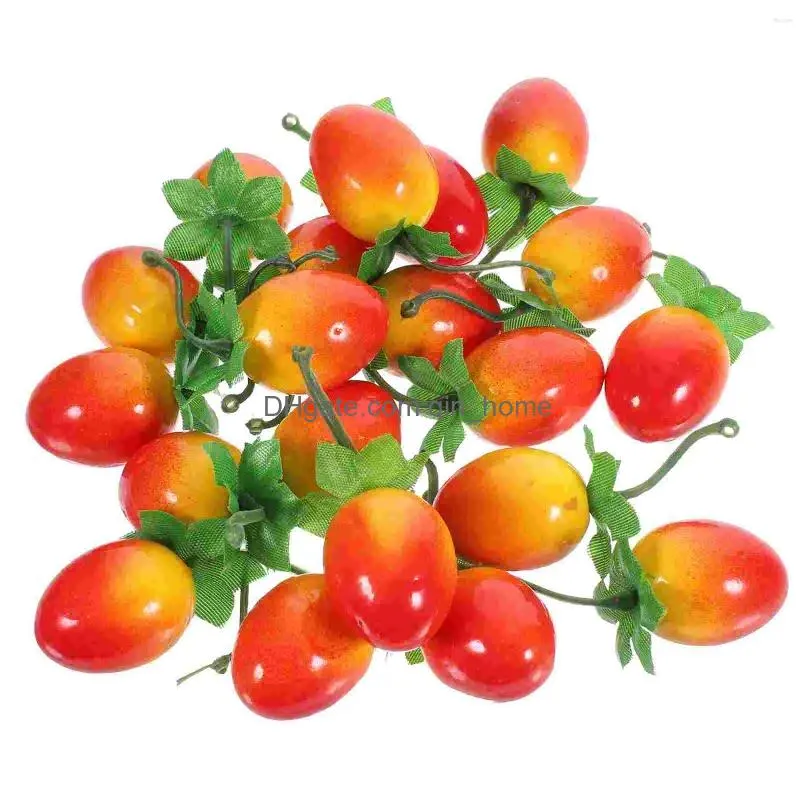 party decoration 20 pcs ornaments pography props artificial fruits decors simulated cherry tomatoes for household home fake adorn faux