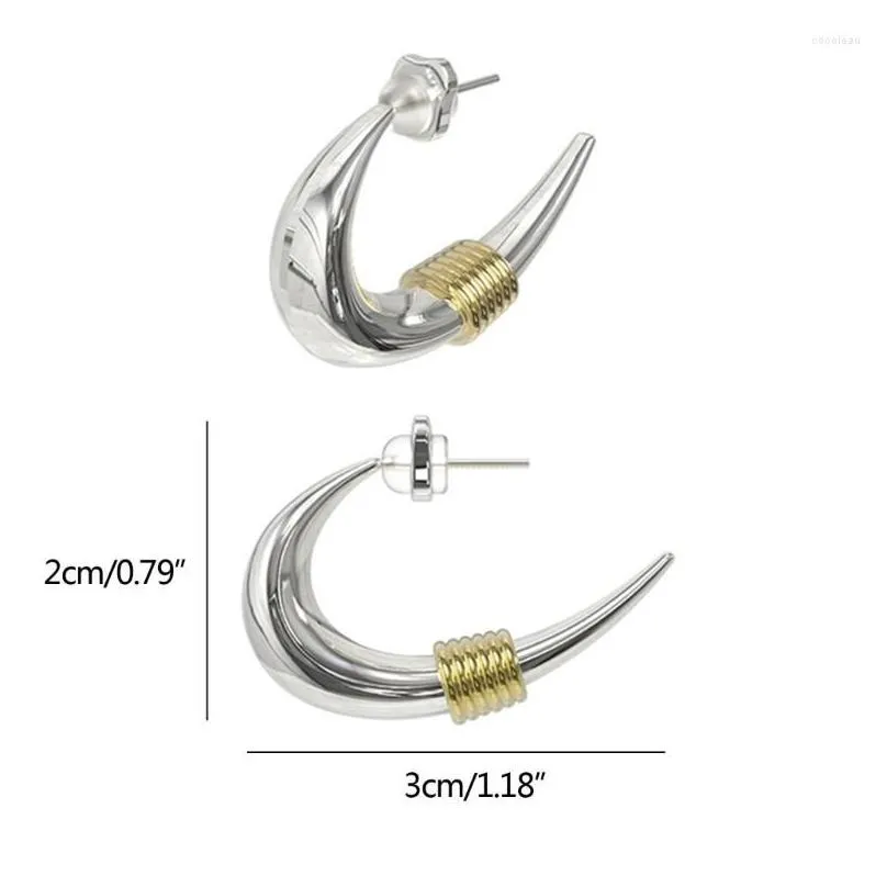 stud earrings 1 pair european and american jewelry ins fashion novel hip-hop street machete wind thread retro moon for women gift