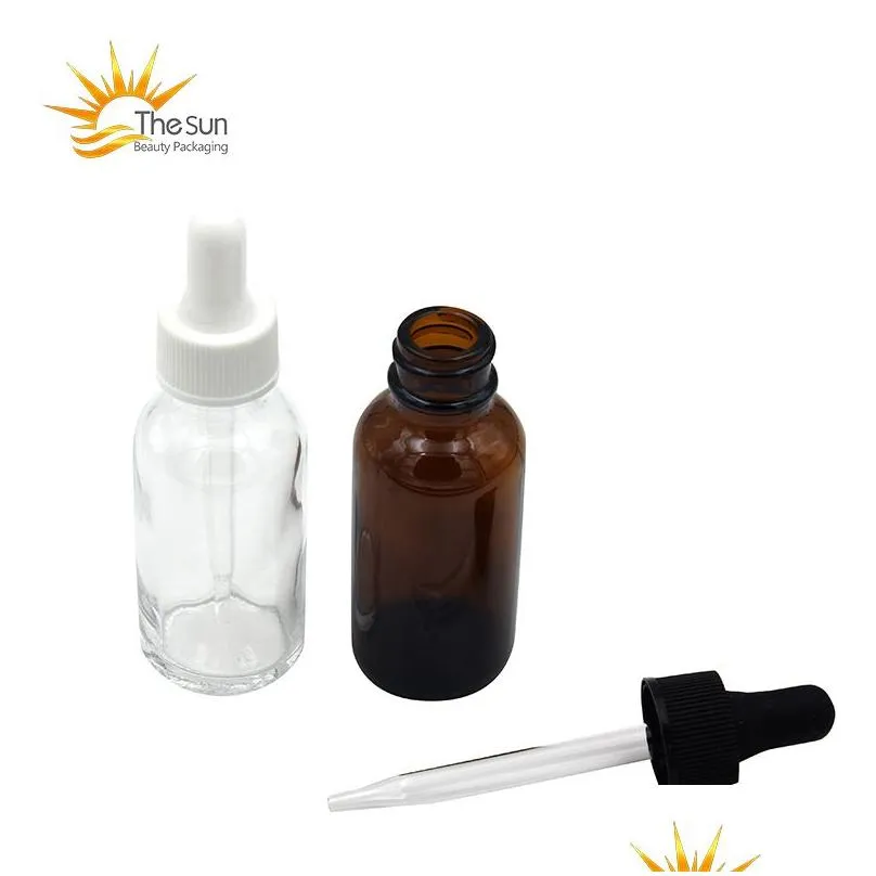 Packing Bottles Wholesale 15Ml 30Ml Amber Glass Dropper Bottles Liquid Reagent Pipette Container Eyedropper Aromatherapy Essential Oil Dho2E