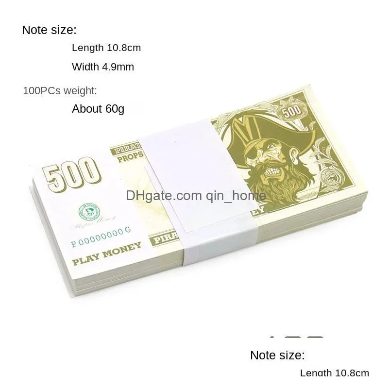 party supplies film money banknote 5 10 20 50 gbp relist toy bar accessoires copie de monnaie faux 100 pcs / pack