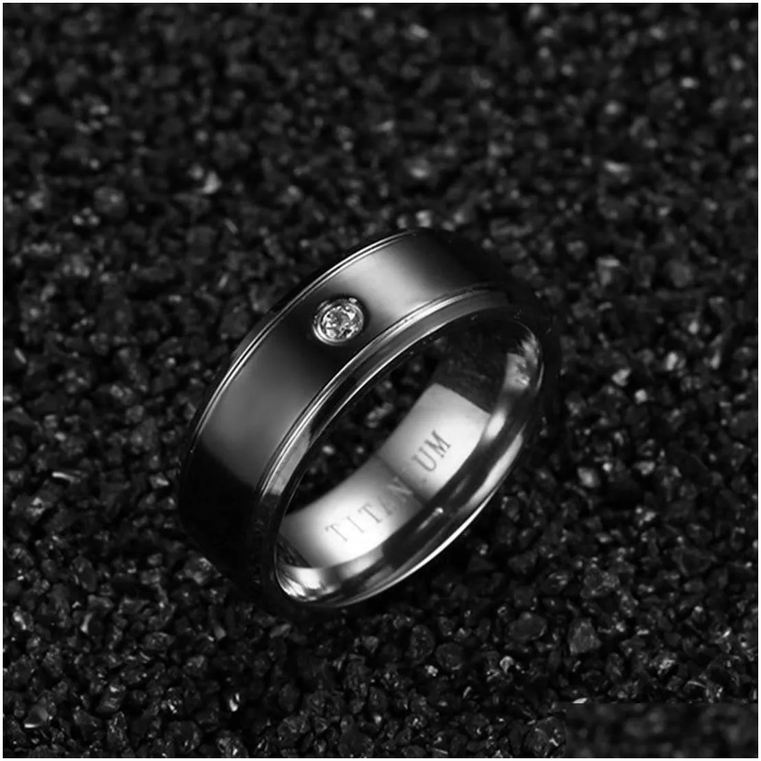 his her matching set black polishing titanium steel wedding band rings smooth finish anniversary gift3162283