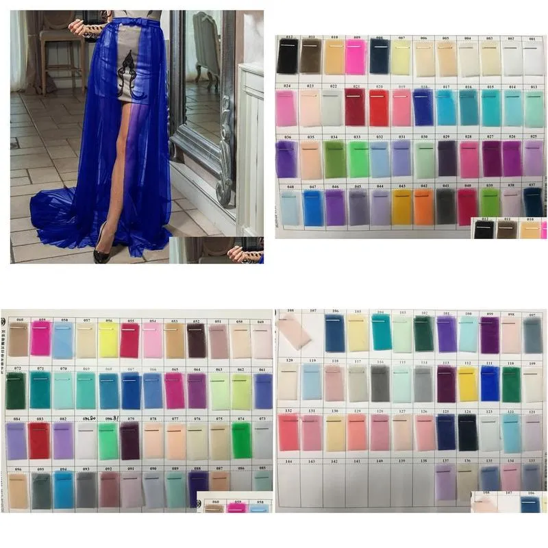 Skirts Y See Thru Custom Made Tutu Detachable Train For Women Fashion Long Tle Skirt Over Wrap 2010Skirts Drop Delivery Dhkzc