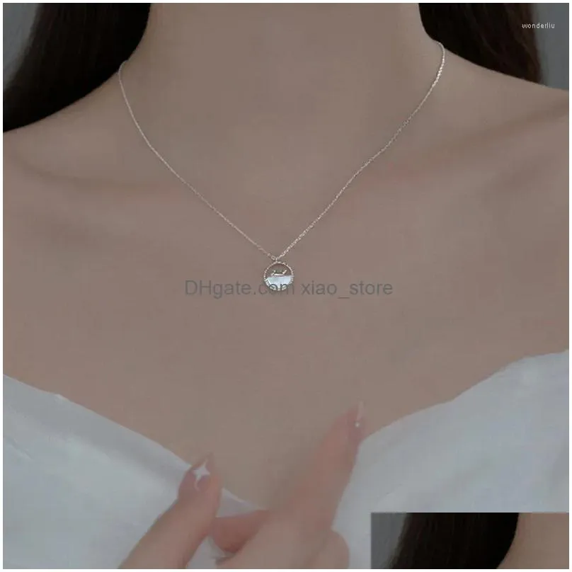 pendant necklaces couple necklace 2023 whale for women micro-inlaid zircon clavicle chains jewelry gifts collares