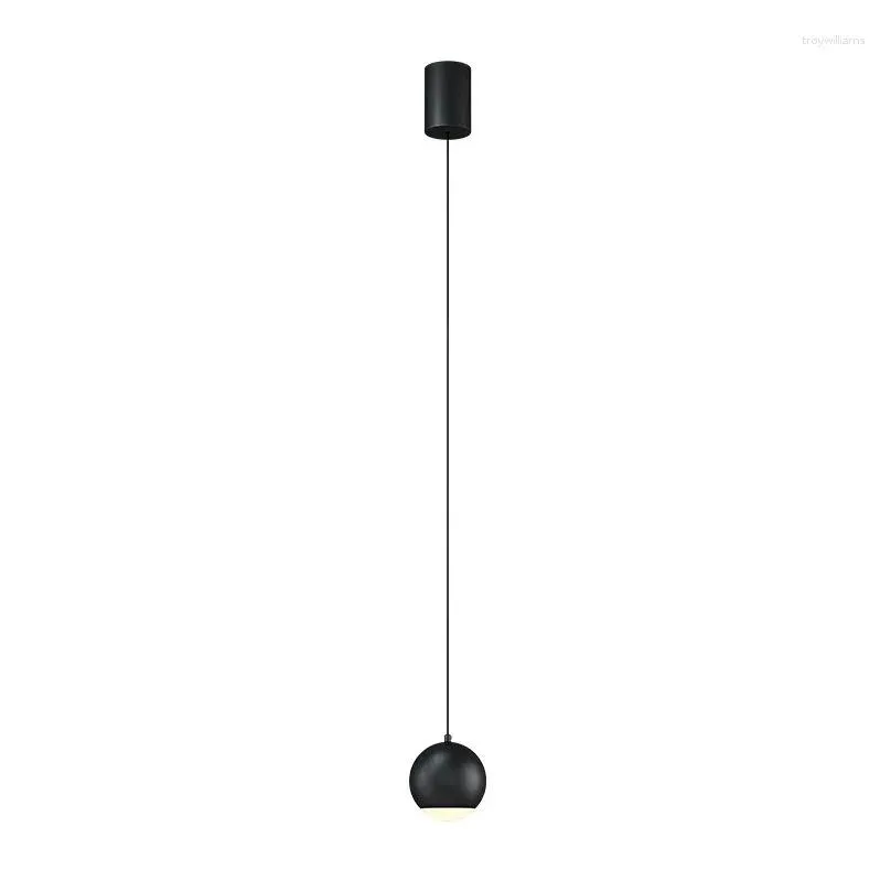 Pendant Lamps Modern Simple Ball Lights Nordic Hanging Ceiling For Cafe Bar Decor Black/White Lamp Drop Delivery Dh7Yu