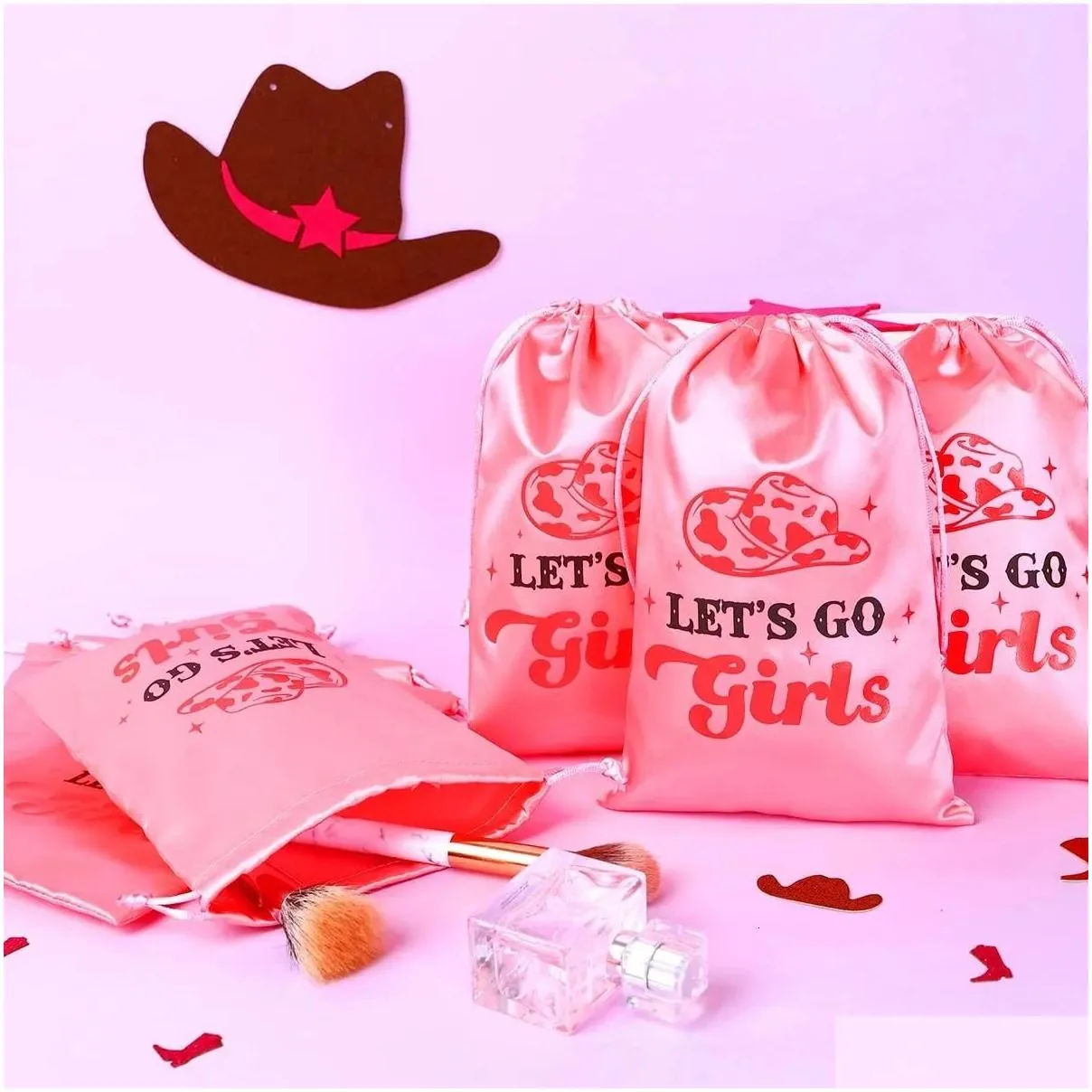 Other Event & Party Supplies 12 Pack Lets Go Girls Hangover Kit Party Favor Gift Bags Pink Cowgirl Decoration Bachelorette Bride Hen S Dhmgc