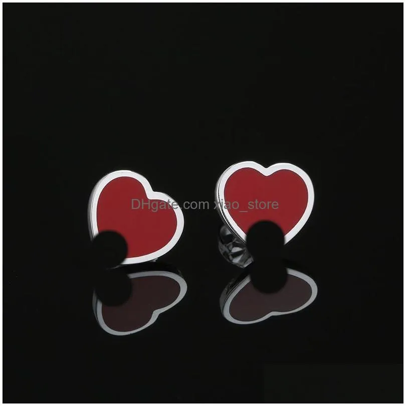 classic heart-shaped earrings sterling silver jewelry designer heart earring for women blue pink red gold silver 20 styles earrings wedding party