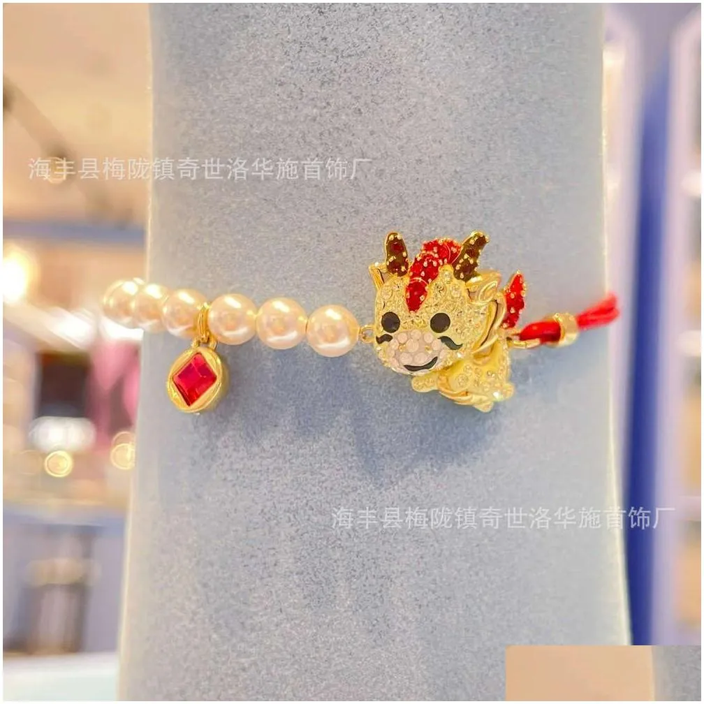 designer rovskis jewelry using crystal elements chinese zodiac dragon sweater chain dragon year gift shi jia 1 1 high edition