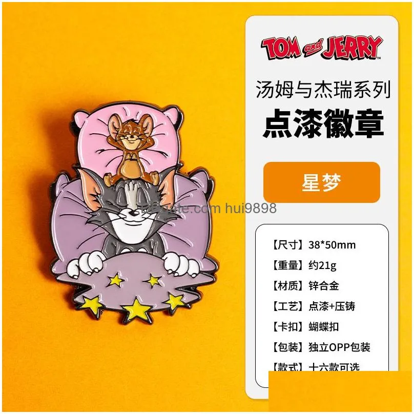 cats mouse badge cute anime movies games hard enamel pins collect cartoon brooch backpack hat bag collar lapel badges