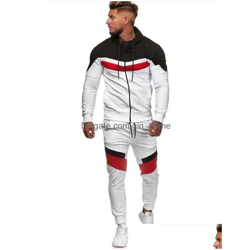 mens tracksuits tracksuit set 2021 autumn men fashion sweatshirt male jogger sportswear suit man hoodies pants zipper sports