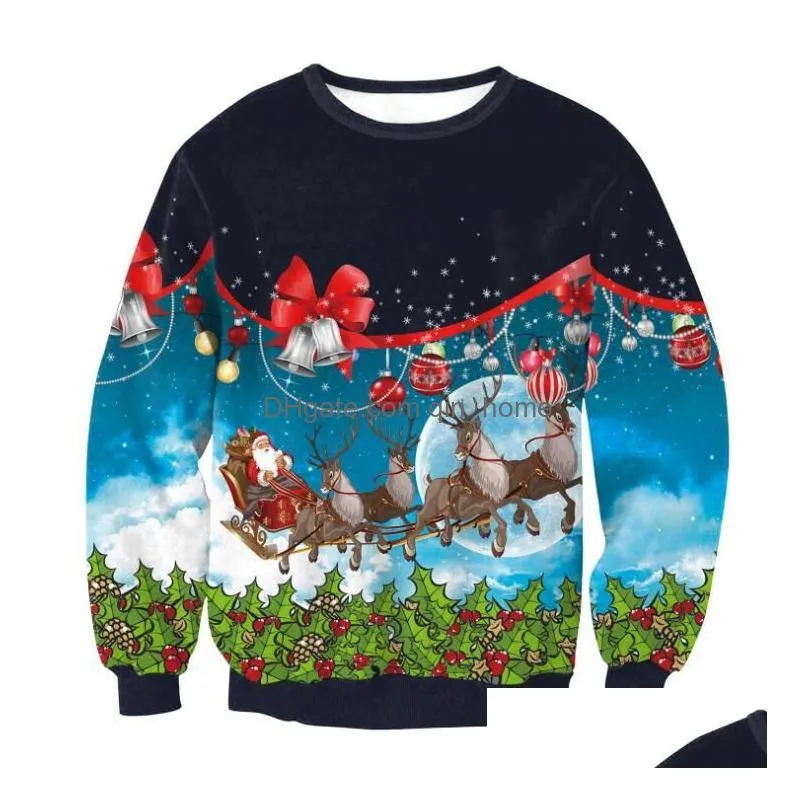 2020 ugly christmas sweater pullover sweaters jumpers tops men women autumn winter clothing 3d funny printed hoodies sweatshirts