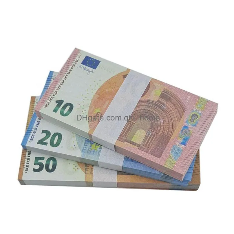 wholesales prop money copy 10 20 50 100 200 500 party fake money notes faux billet euro play collection gifts 100pcs/pack