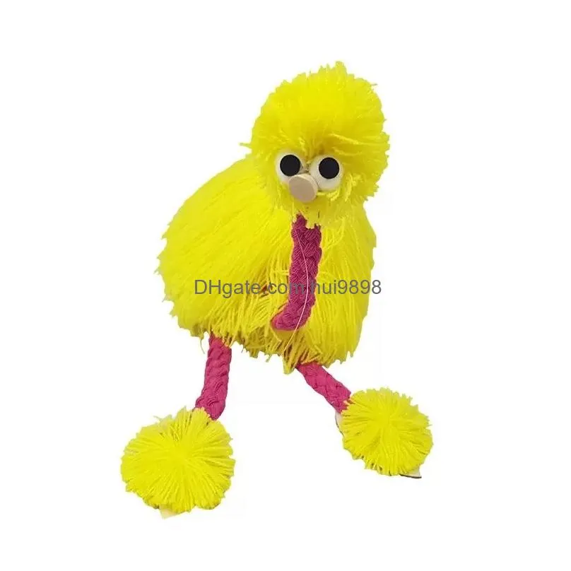 36cm/14inch toy muppets animal muppet hand puppets toys plush ostrich marionette doll for baby3344728