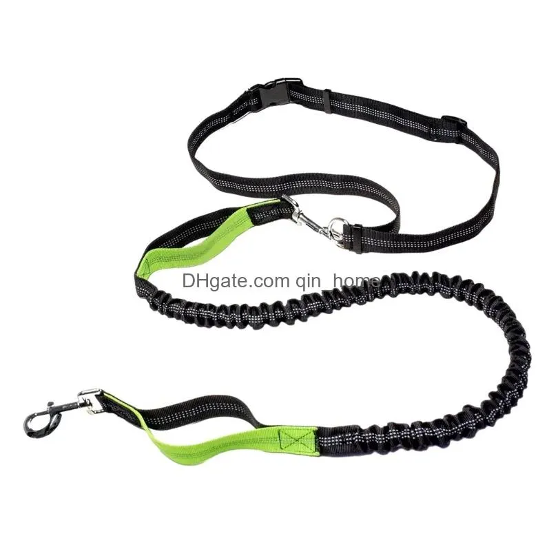 dog collars jogging leash reflective strip durable polyester adjustable belt stylish pet cat