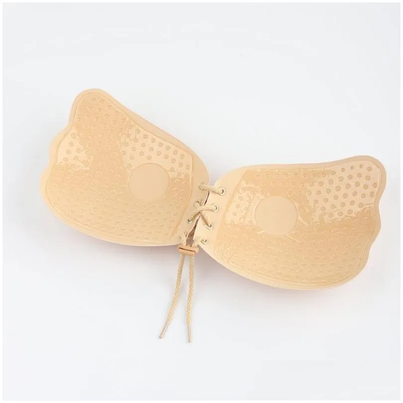 Breast Pad Sticky Bra Strapless Backless Invisible Lift Up Pad Self Adhesive Push Bras Magic Nipple Ers Womens Underwear Drop Delivery Dhuu9