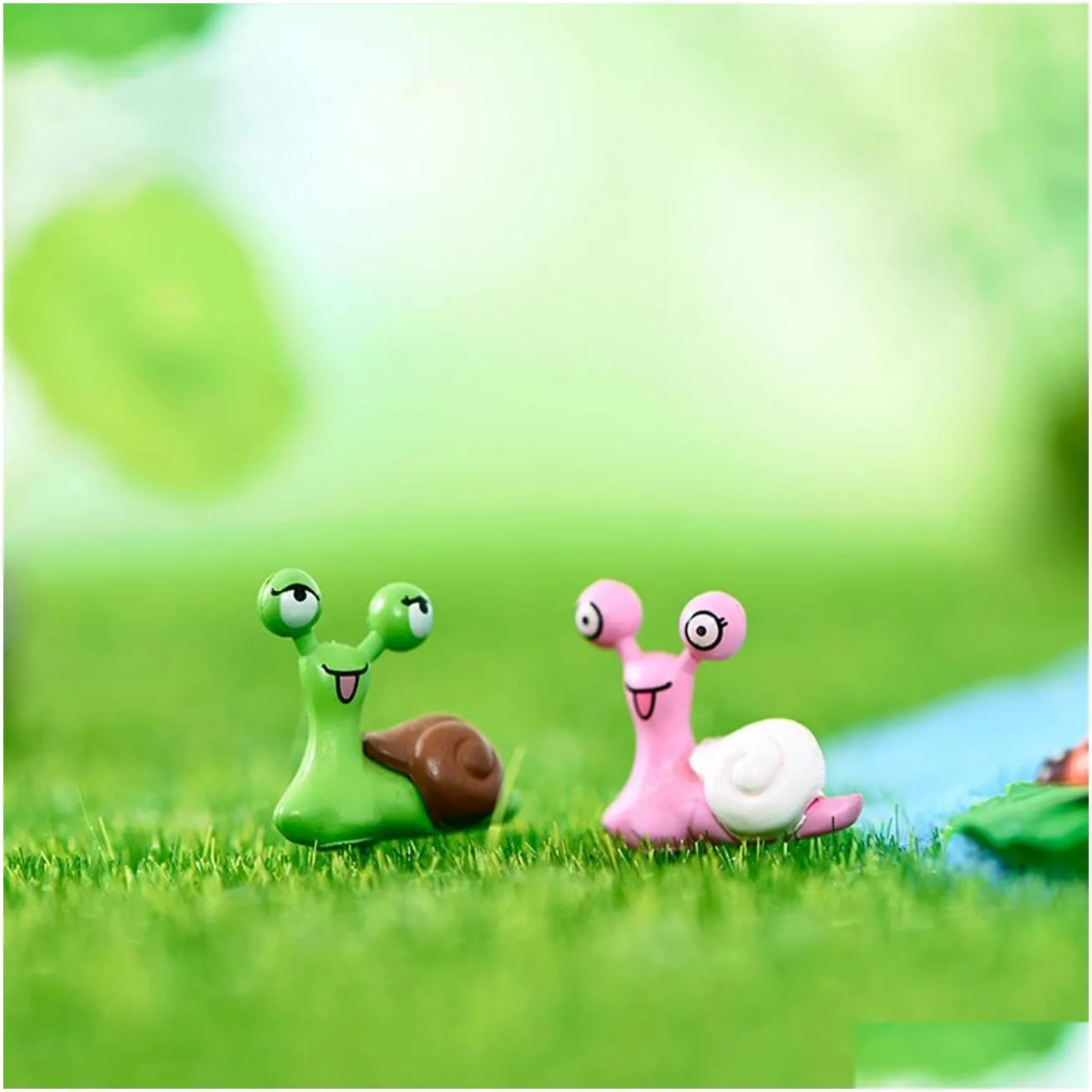 snail fairy garden accessories for micro landscape fairy garden supplies plant pots bonsai craft decor desk decoration