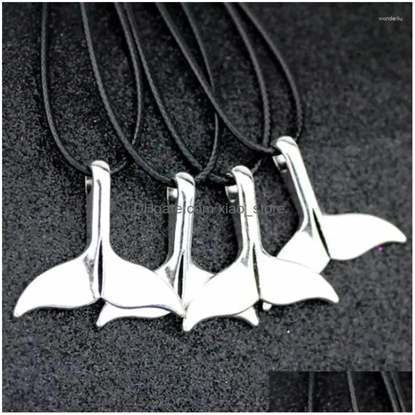pendant necklaces wholesale 10pcs/lot fashion whale tail necklace gift hj07