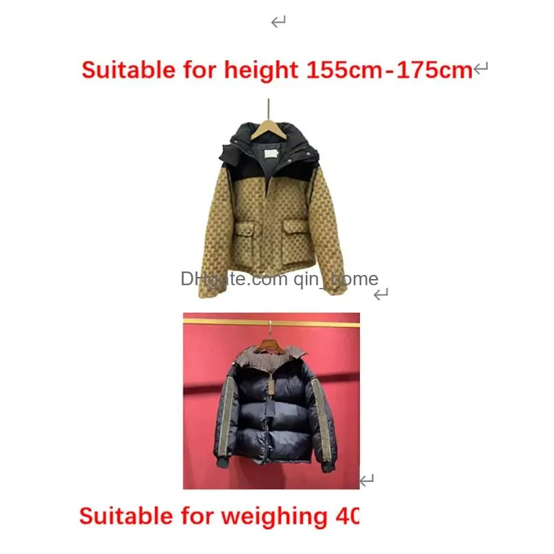 jackets mens down jackets parka women black puffer jacket hooded premium casual outdoor winter warm thickened zipper khaki brown