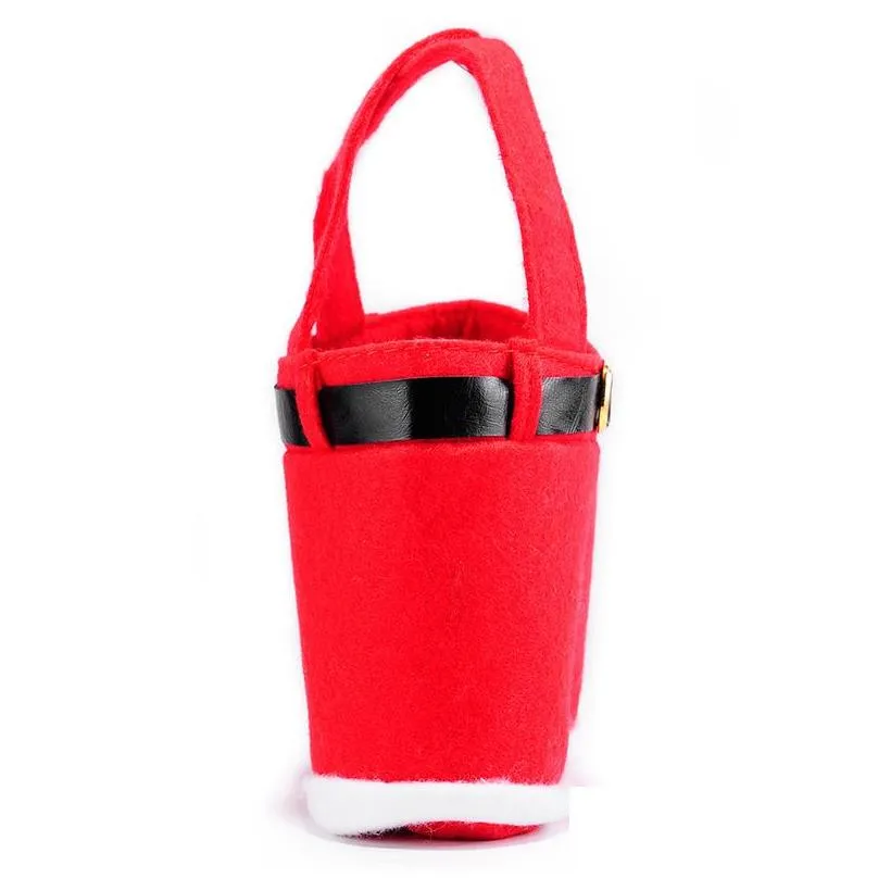 christmas treat candy bag wine bottle holder santa pants gift wrap bags wedding year holiday decor jk2010xb