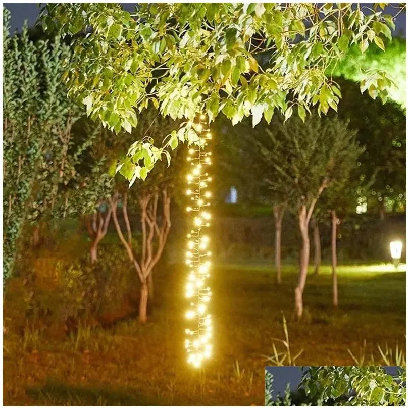 strings led meteor shower rain lights outdoor christmas decoration firecracker string light snow falling raindrop icicle fairy