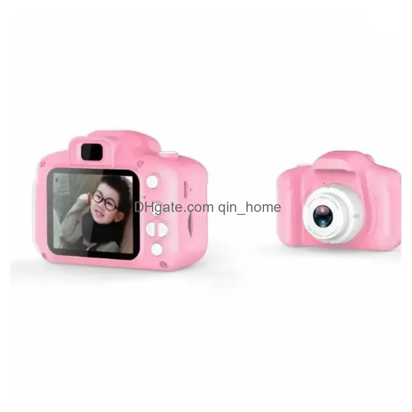 party favor kids camera children mini digital camera cute cartoon camera toys for birthday gift 2 inch screen cam take pictures