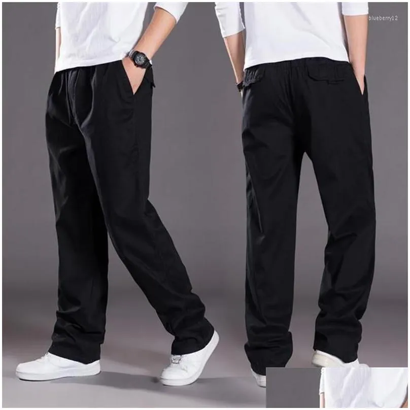 Men`S Pants Mens Pants Cargo Sweatpants Loose Straight Streetwear Male Harajuku Fashion Trousers Casual Elastic Work Drop Delivery Ap Dhj6F