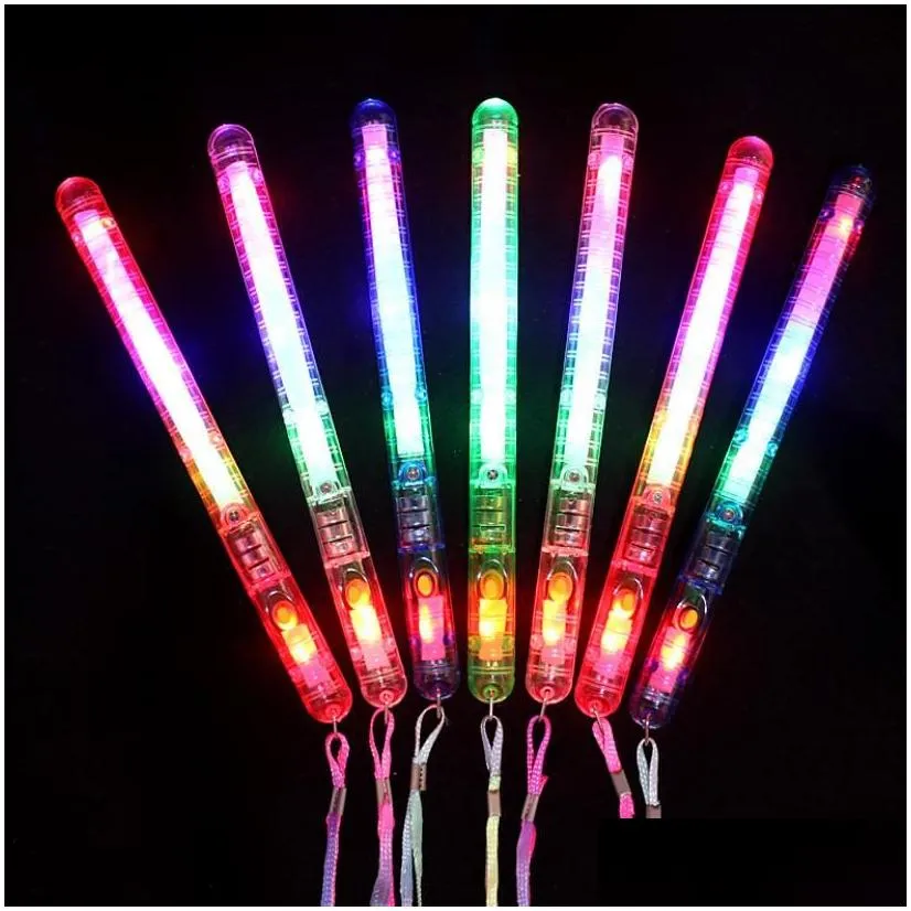 Other Event & Party Supplies 100Pcs Seven Colors Led Light Up Wands Glow Sticks Flashing Concerts Rave Party Birthday Favors Large Tra Dhpf8