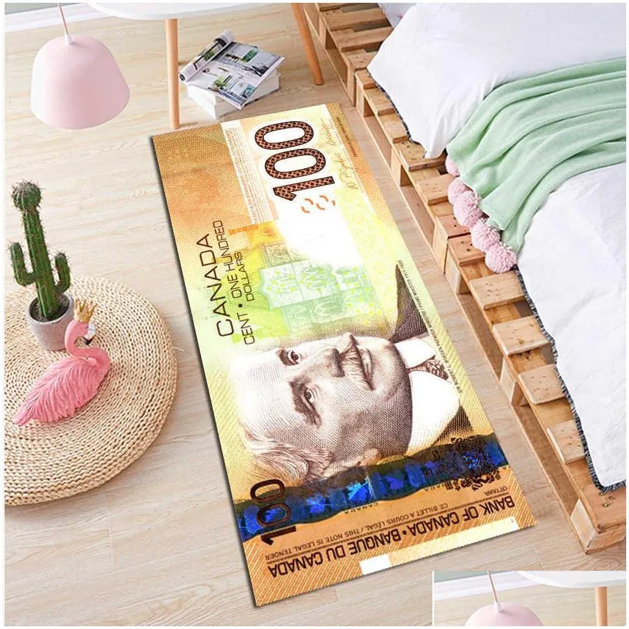 Carpets 100 Dollar Carpet Rug Entrance Pound Eur  Runner Paper Money Loung Living Room Bedroom Home Drop Delivery Dhyp7