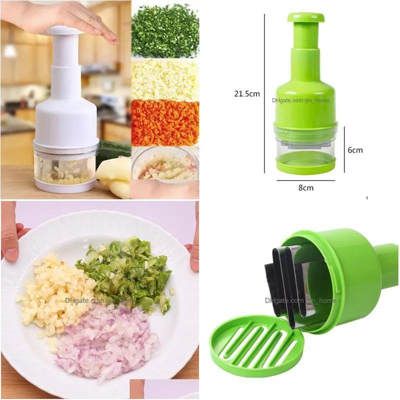 stainless steel hand garlic presses chopper multifunction device onion cutter kitchen vegetable fruit cutting tool