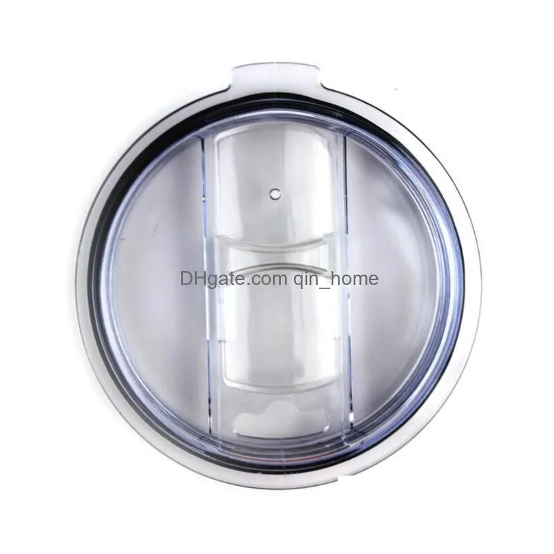 transparent plastic cups lid sliding switch cover drinkware lid for 20 30 oz cars beer mugs splash spill proof lxl1183-1