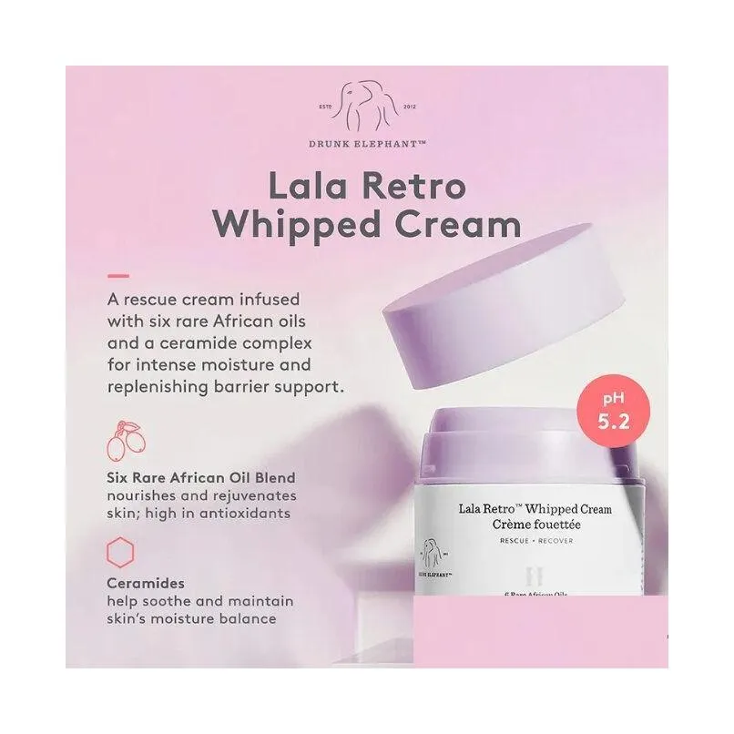 Other Health & Beauty Items Facial Cream Lotions Polypeptide Lala Retro Whipped 50Ml 1.69Oz Moisturizer Skincare Face Lotion Drop Deli Dhtv0