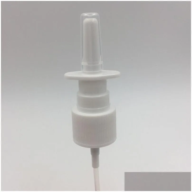  100pcs/lot medical plastic fine mist nasal spray pumps nose sprayer pump white nasal sprayer pump 18/410
