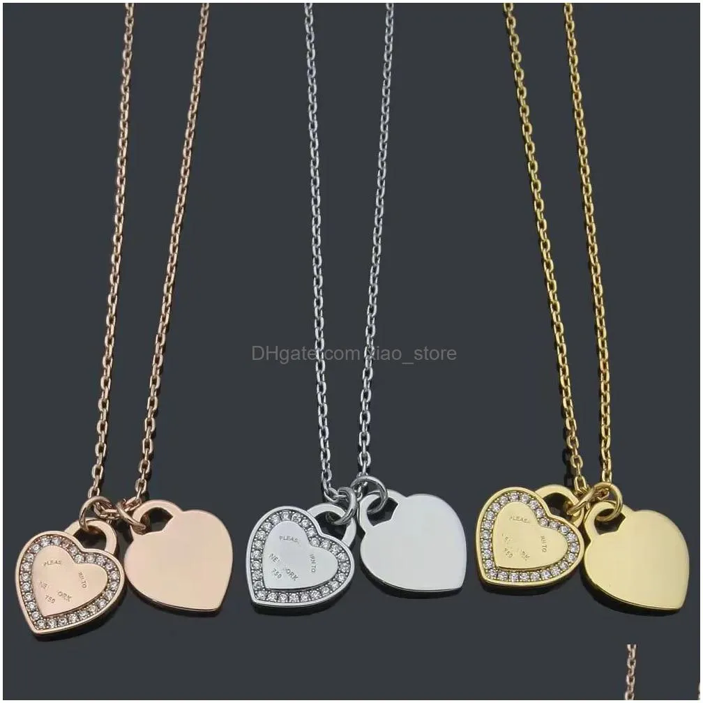 lock pendant necklaces designer heart necklace bracelet fashion for man woman gold silver chain letter designers brand jewelry mens womens