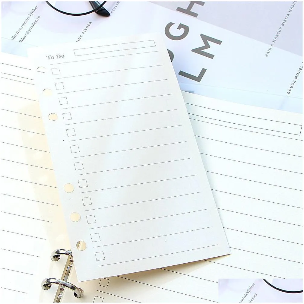 Notepads Wholesale Notepads A5 A6 Loose Leaf Notebook Refill Spiral Binder Inner Page Diary Weekly Monthly Planner To Do List Line Dot Dhlue