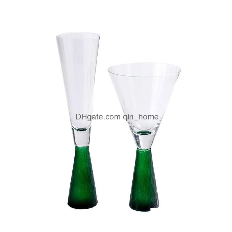 wine glasses goldsilvergreen red wine glass champagne goldrimmed sample room clubhouse banquet table 221124