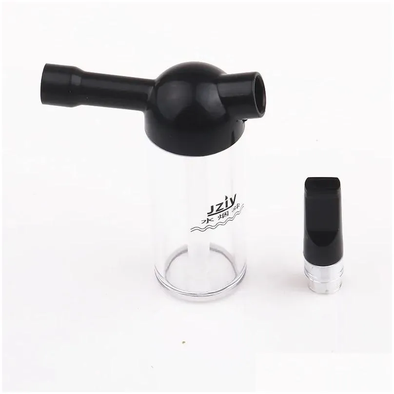 Accessories Plastic Mini Hookah Water Pipes Bong Smoking Accessories Portable Curved Filter Pipe Mens Cigarette Holder Gadgets For Men Dhehg