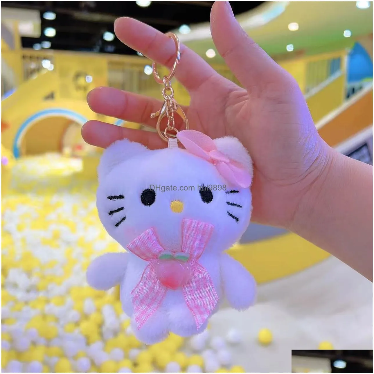 fashion cute kuromi pendant keychain jewelry backpack ornament key ring about 12cm