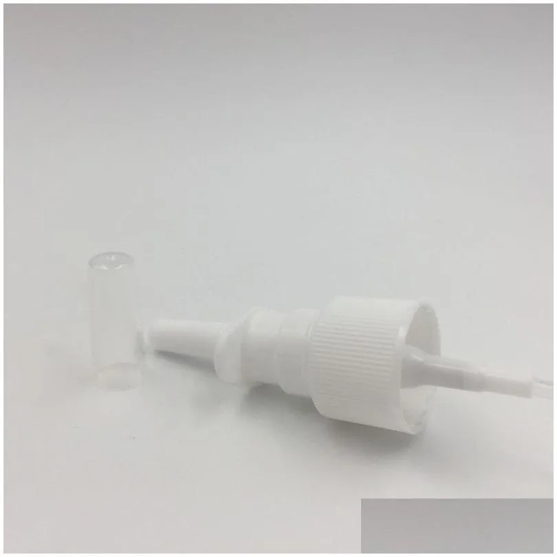  100pcs/lot medical plastic fine mist nasal spray pumps nose sprayer pump white nasal sprayer pump 18/410