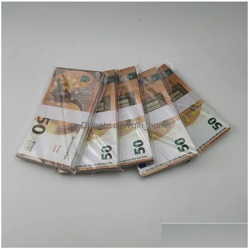 party supplies fake money banknote 10 20 50 100 200 500 euros realistic toy bar props copy currency movie money faux-billets