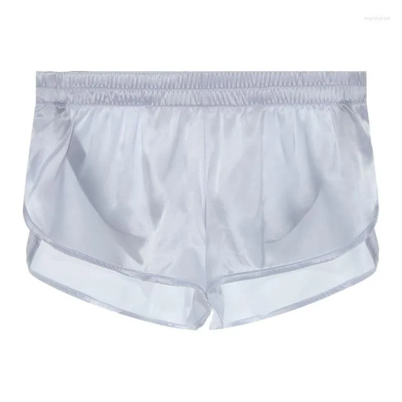 Underpants Y Men Boxer Shorts Jockstrap String Homme Silk Satin Panties Slip Underwear Calzoncillos Hombre Penis Pouch Swimwear Drop Dh9Ix
