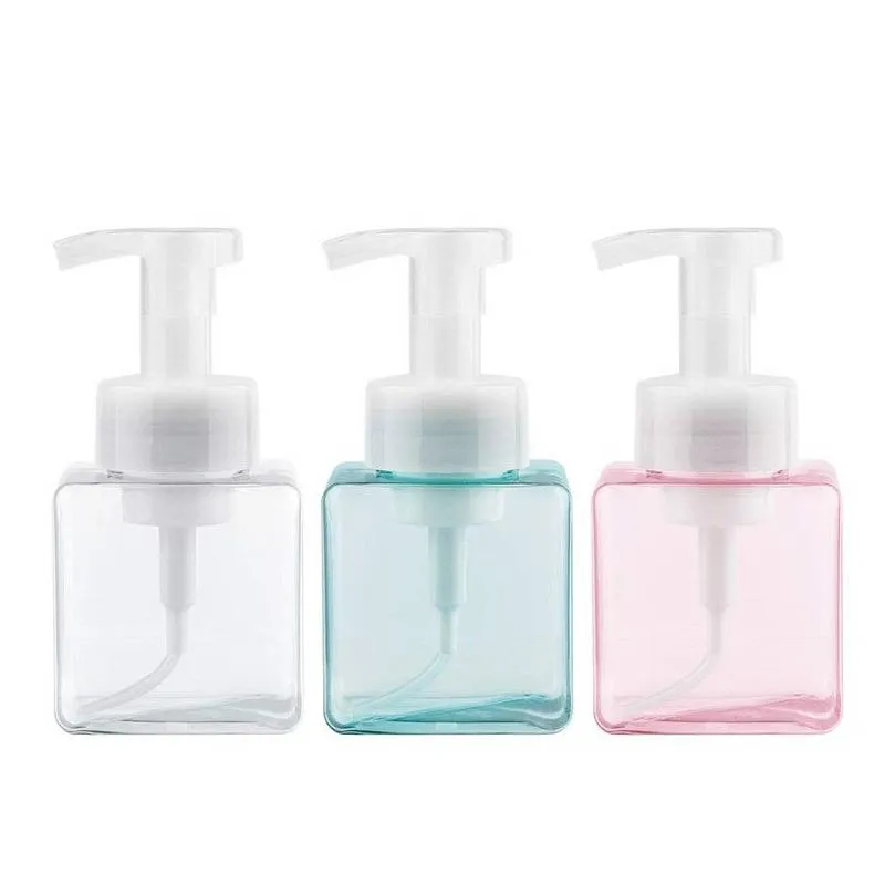 wholesale 250ml 8.5oz foaming hand soap dispenser pump bottle refillable soap mousses liquid dispenser foam container bottle