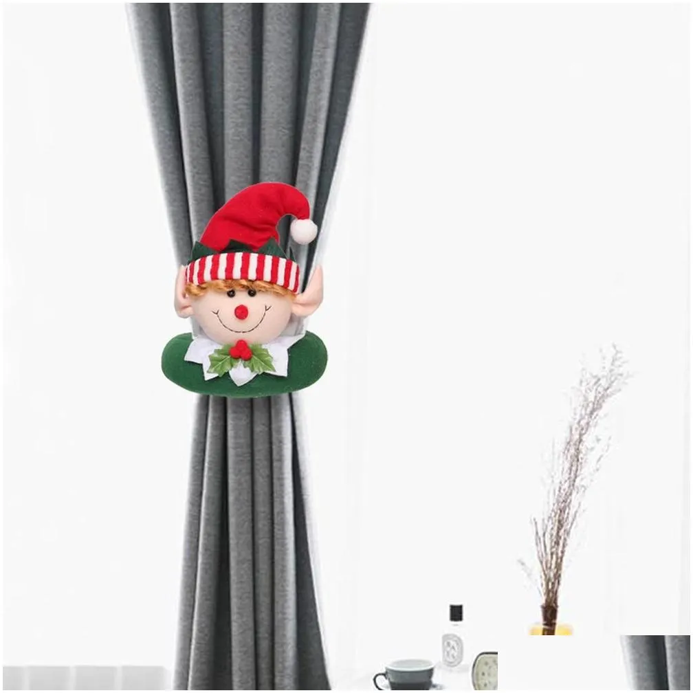 Christmas Decorations 15 Style Christmas Curtain Buckle Santa Snowman S Holdback Fastener Clamp Decorations Drop Delivery Home Garden Dh4Q7