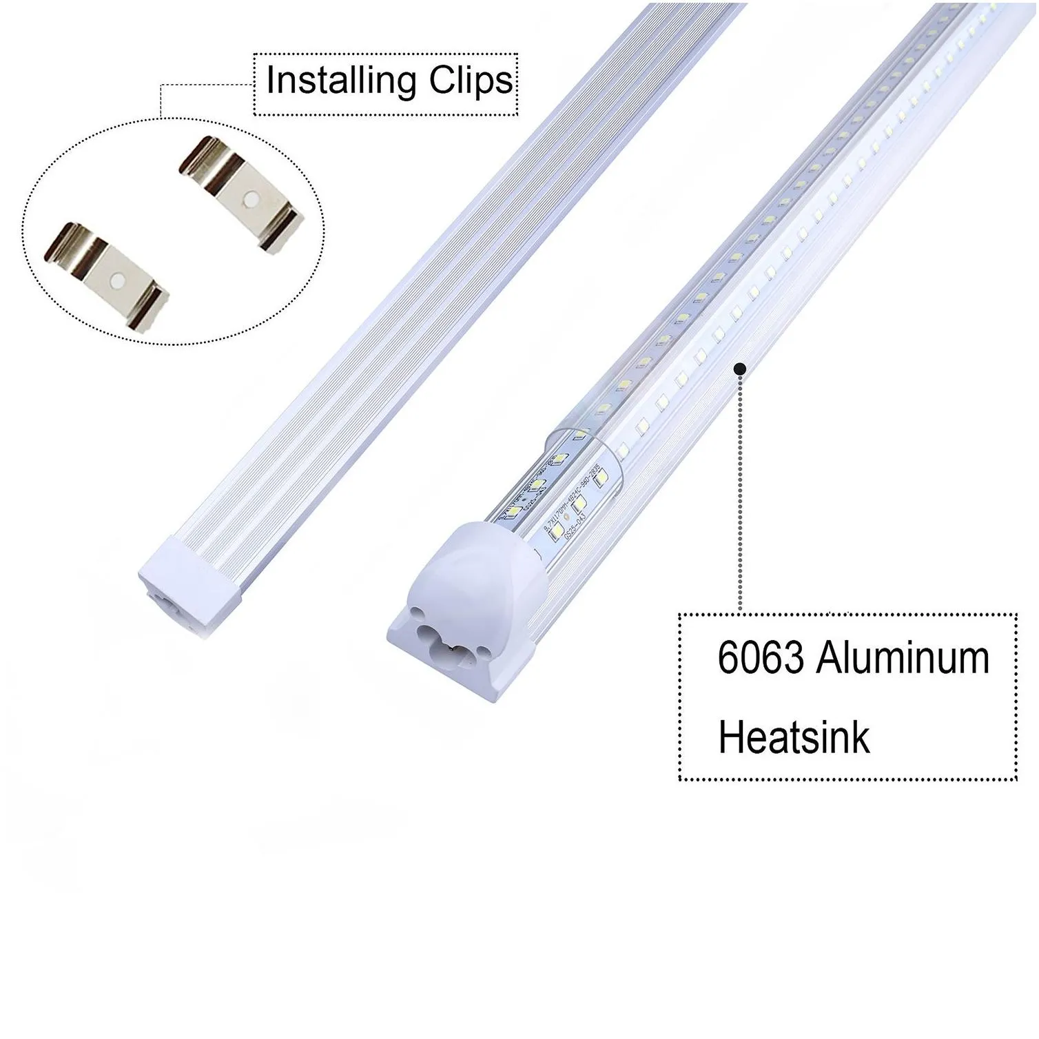 cooler door led tube v shaped 8ft lights 4ft 5ft 6ft 8 feet led t8 56w 72w 120w double side integrated fluorescent lamp